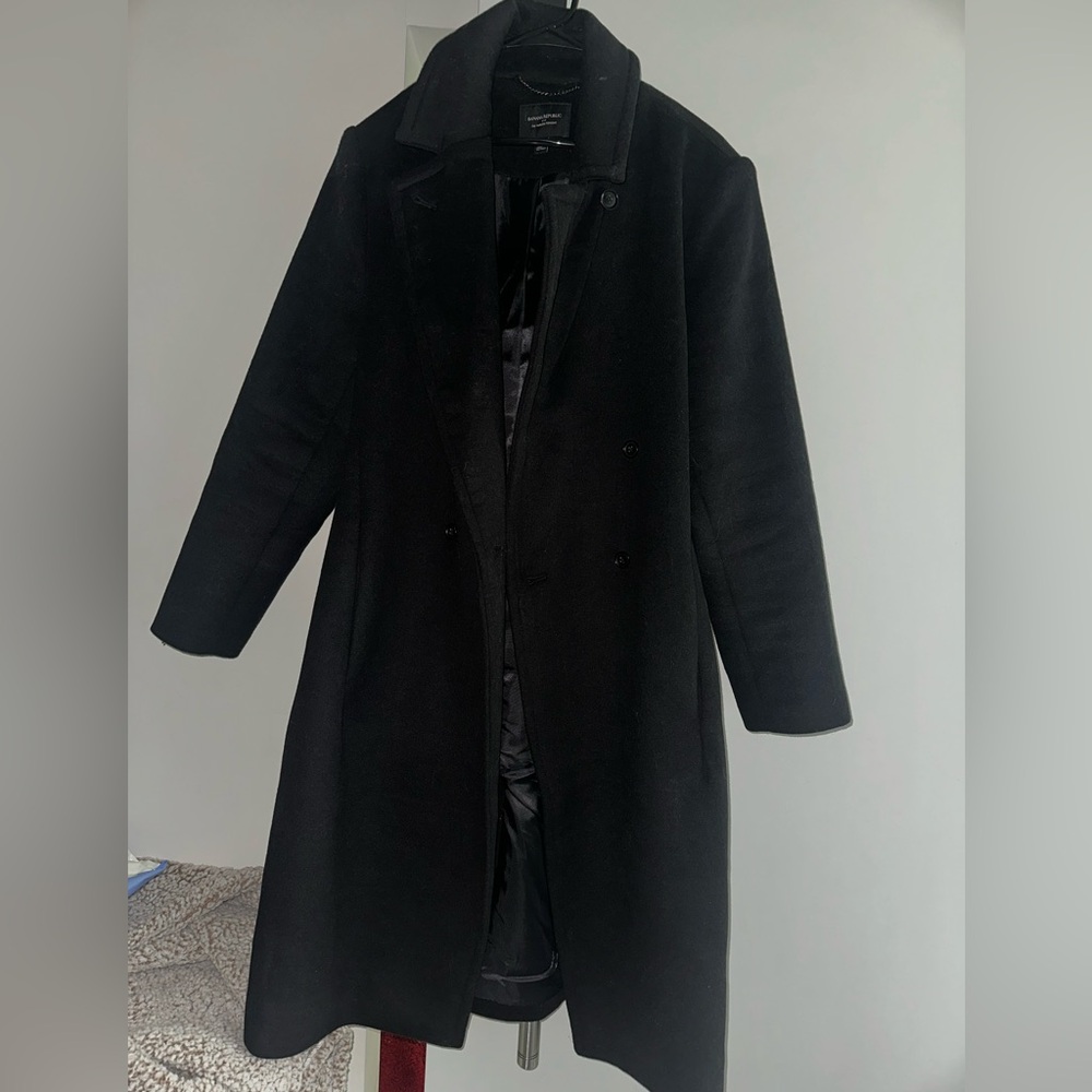 Black Wool-Blend Women’s Coat